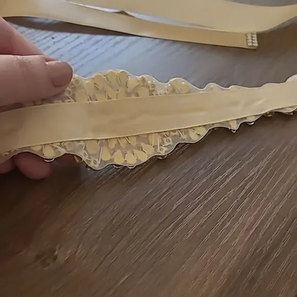 Elegant Rose Gold Elaborate Rhinestone Floral Thin Sash Belt - Picture 7 of 9